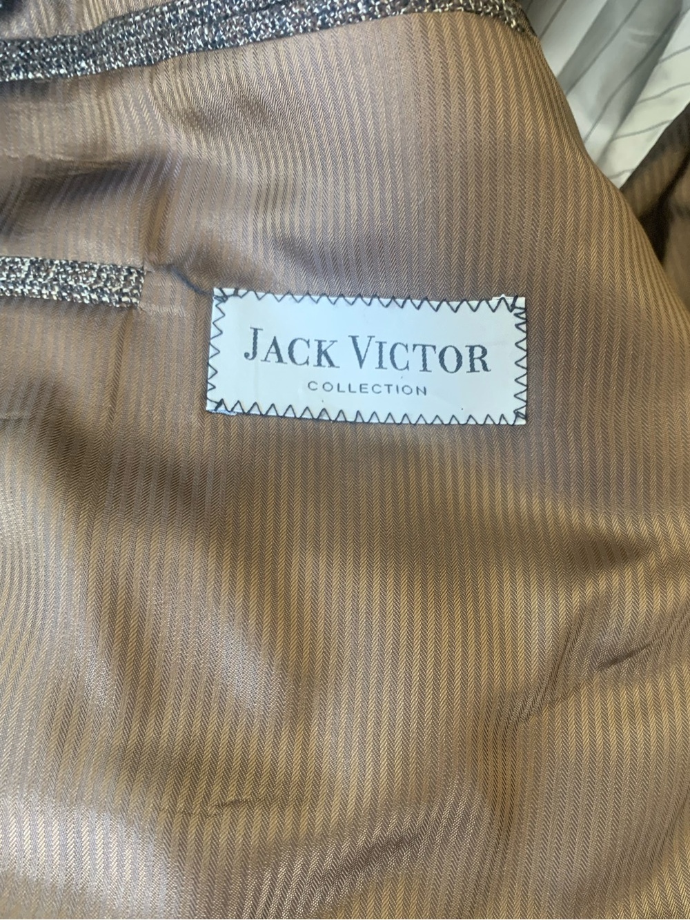 Jack Victor Collection Sport Coat Blazer 48L Wool Bamboo Brown Made in Canada - Picture 3 of 6